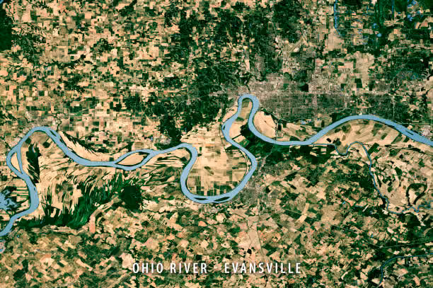 Satellitenbild des Ohio River bei Evansville